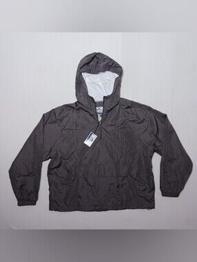 Summit Sportswear Mens Kickoff Collection Hooded Anorak Jacket Large Gray NWT